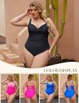 Blooming Jelly Women's One Piece Swimsuit Tummy Control Bathing Suit Modest Slimming Swim Suit 2024 Cute Twist Front Swimming Suits (Royal Blue,Medium)