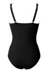 MOOSLOVER Women Slimming One Piece Swimsuit Tummy Control Wrap Cut Out Bathing Suit(XL,Black)