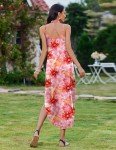 Zeagoo Beach Cover Up Dress Women Casual Loose Sundress Sleeveless Split Travel Vacation Summer Dress Pink Floral M