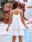 Blooming Jelly Womens Bathing Suit Cover Up Swim Beach Dresses Cover Ups Ruffle Hem Swimsuit Coverups 2024(XXL, White)