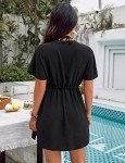 Blooming Jelly Women's Swimsuit Cover Ups Beach Dress Button Down Bathing Suit Coverups Bikini for Swimwear (XS, Black)