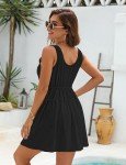 Blooming Jelly Womens Swimsuit Coverups Bathing Suits Swim Summer Cover Ups Sleeveless Swing Dresses 2024 (XL, Black)
