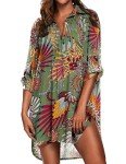 Ekouaer Women's Swimsuit Beach Cover Up Shirt Bikini Beachwear Bathing Suit Beach Dress