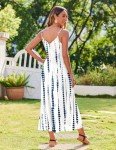 Zeagoo Maxi Dresses for Women 2025 Long Summer Dresses Spaghetti Strap Casual Dress Printed Cover Up Dress, Pattern-2,M