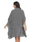 Ekouaer Women Bathing Suit Coverups Pool Cover Up Shirt Beachwear Stripe Swim Cover for Beach,X-Large