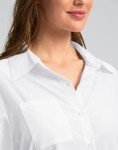 Women's UPF 50+ Long Sleeve UV Sun Protection Shirts Fishing Hiking Button Down Dress Shirt Swim Cover Up for Women(White, S)