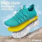 ATHMILE Womens Mens Water Shoes Walking Tennis Beach Swim River Shoes Slip On Lightweight Breathable Casual Sneakers for Gym Travel Work Kayaking Sport Accessories