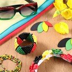 Hercicy 6 Pack Jamaica Swimsuit for Women Rasta Outfits African Accessories Bikini Cover Up Jewelry for Summer(Small-Medium)