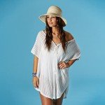Hadley Wren Women's Standard Pull-on Swimsuit Cover Dress Fashion Accessory for Beach Or Pool Day, White, One Size