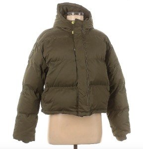 Fabletics Women's Olive Puffer Jacket for Winter
