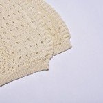 FYANRD Women Swimsuit Cover Up Summer Sleeveless Crochet Mesh Midi Bikini Swimwear Dress Beach Accessories (Beige, S)