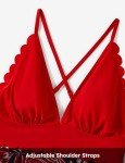PATPAT Family Matching Swimwear One Piece Swimsuits Tropical Red Floral Print Bathing Suits Adjustable Straps Beachwear Women S