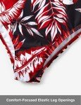 PATPAT Family Matching Swimwear One Piece Swimsuits Tropical Red Floral Print Bathing Suits Adjustable Straps Beachwear Women S