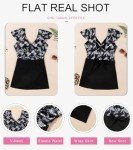 Dokotoo Women's Ruffle One Piece Swimsuit Sexy V Neck Tummy Control Bathing Suits with Wrap Skirt Floral Print Padded Monokini Swimwear Racerback Beachwear for Women Black XX-Large