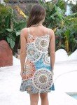 Beach Dresses for Women 2024 Vacation Beachwear Coverups Summer Halter Dresses Casual Sexy Sleeveless Sundresses(M.Flower Mandala Green)
