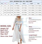FANCYINN Long Black Beach Coverups for Women Kimono Bikini Cardigan Swimsuit Summer Flowy Dress Beachwear XL