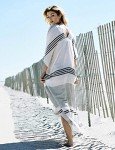 Bsubseach Women Striped Turkish Beach Kaftan Beachwear Swimwear Bikini Cover Up Maxi Dress