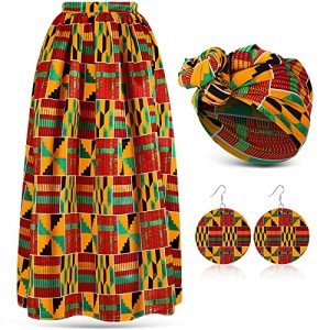 Haysandy Women's African Print Maxi Skirt Set