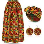 Haysandy Women's African Print Maxi Skirt Set