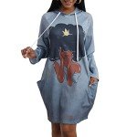 Afrocentric Pullover Hoodie Dress for Women