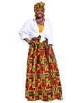 Haysandy Women's African Print Maxi Skirt Set