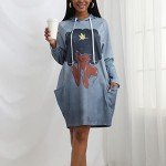 Afrocentric Pullover Hoodie Dress for Women