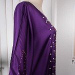 Purple Beaded African Maxi Dress for Women