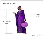Purple Beaded African Maxi Dress for Women