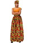 Haysandy Women's African Print Maxi Skirt Set