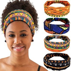 Vintage African Print Yoga Headbands for Women