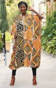 Ashro Makeda Ethnic Brown Multi Duster Caftan