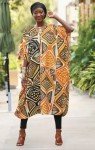 Ashro Makeda Ethnic Brown Multi Duster Caftan