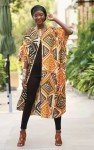 Ashro Makeda Ethnic Brown Multi Duster Caftan