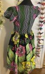 Custom African Print Short Sleeve Mid-Length Dress