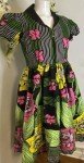 Custom African Print Short Sleeve Mid-Length Dress