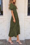 Prettygarden Women's Floral Midi Dress - Army Green