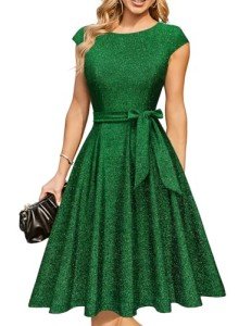 Sparkly Midi Dress for Weddings and Parties