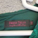 Emerald Green Lace Midi Dress for Women