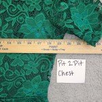 Emerald Green Lace Midi Dress for Women