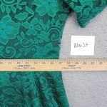 Emerald Green Lace Midi Dress for Women