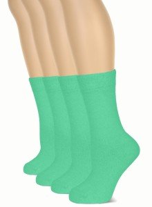 Cotton Crew Socks for Women - 4 Pairs