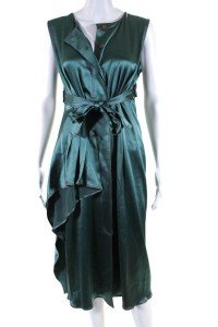 Sies Marjan Green Sleeveless Button-Front Dress Size 2