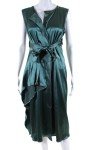 Sies Marjan Green Sleeveless Button-Front Dress Size 2