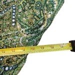 Green Casual Crew Neck Dress with Bishop Sleeves