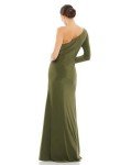 Olive One Sleeve Beaded Gown by Mac Duggal
