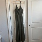 Jenny Yoo Lissa Long Olive Green Dress for Weddings