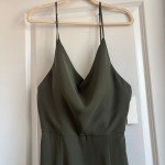 Jenny Yoo Lissa Long Olive Green Dress for Weddings