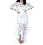 Asymmetrical Lace-Up Maxi Dress for Women