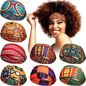 8-Piece Stretchy Boho Print Hair Accessories Set