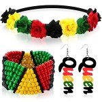 Jamaican-Inspired 3-Piece African Jewelry Set for Women